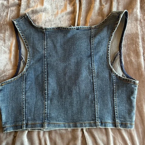 Denim Matching Skirt and Top Set - Picture 8 of 9